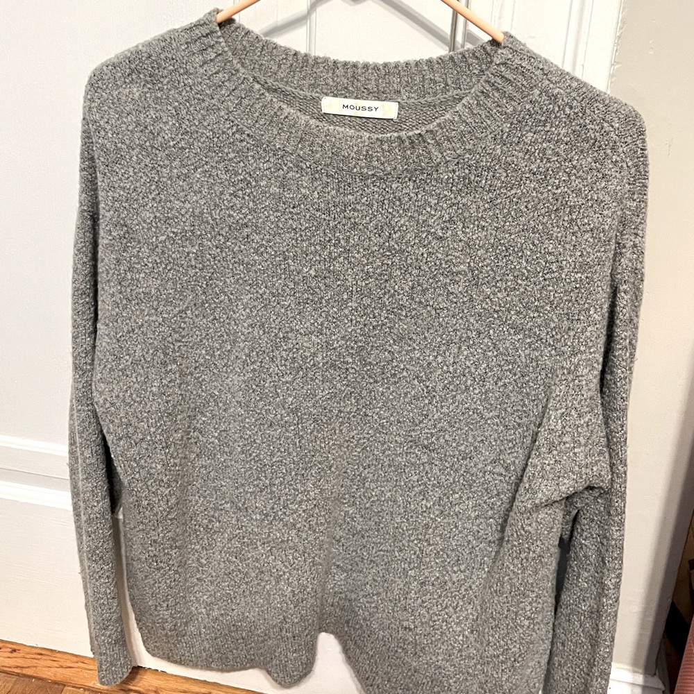 Japanese brand Moussy Gray Warm Wool Sweater for Women
